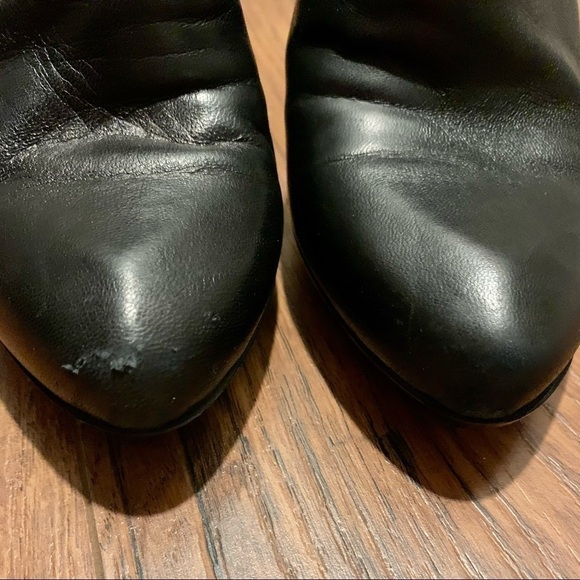𝅺ROBERT CLERGERIE PARIS black leather platform mules. Made in France. Size 7.5B - Picture 3 of 6